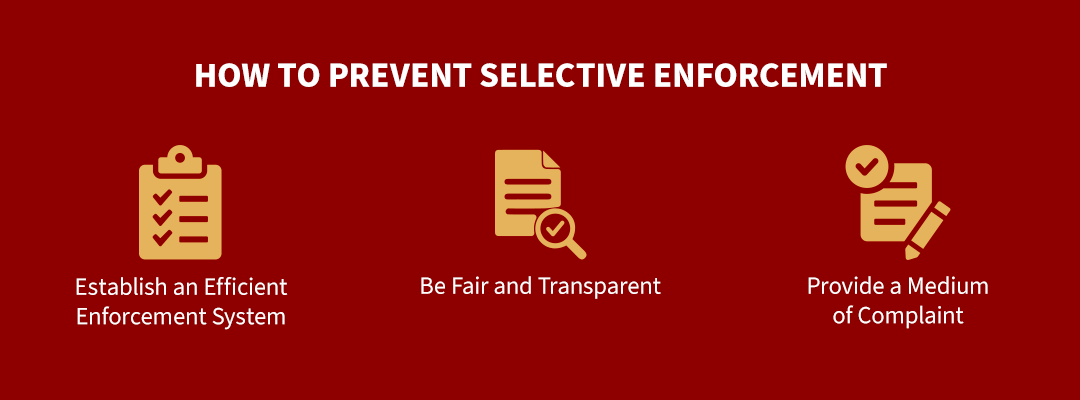 Prevent Selective Enforcement